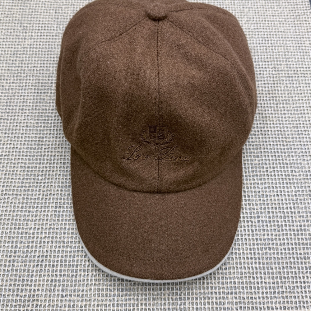 Loro Piana Tan Cap with Embroidered Logo